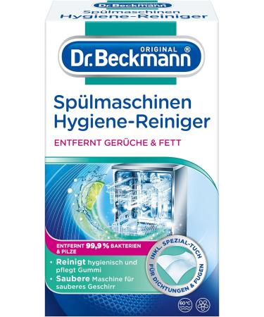 Dr. Beckmann Dishwasher Hygiene Cleaner | Removes Residues Fat & Unpleasant Odors | Includes Special Cleaning Cloth | 6 x 75g - Buy Online on SooperMarket.com