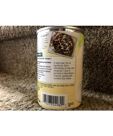 S&W Organic Three Bean Blend: Dark Red Kidney, Pinto & Black Beans - 8 Pack of 15 oz Cans - Buy Online on SooperMarket.com