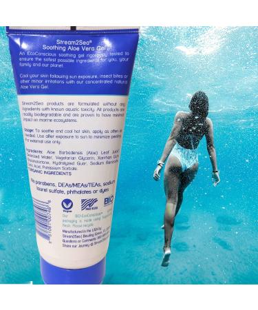 After Sun & Sting Relief Aloe Vera Soothing Gel | 6 Fl oz Paraben Free Cooling Gel for Bug Bites & Sunburn | Stream2Sea - Buy Online on SooperMarket.com