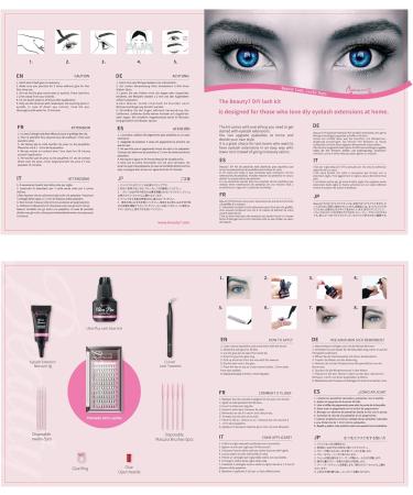 DIY Lash Extension Kit 20D Faux Mink Cluster Lashes 0.05 Curl 8mm-15mm Eyelash Glue Remover and Tweezers - Buy Online on SooperMarket.com