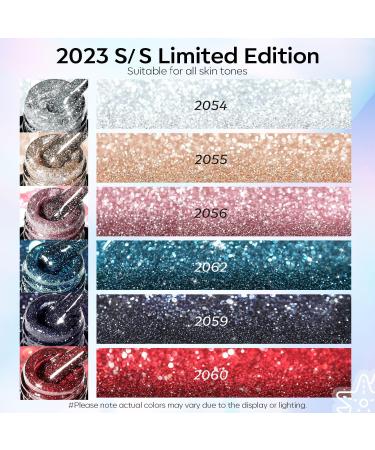 modelones Reflective Glitter Gel Nail Polish Set of 6 Colors Including Pink Red Silver Holographic Gel Polish Kit UV LED Soak Off Nail Polish Home DIY Manicure Nail Salon Varnish LAST DANCE 1.17 ml (Pack of 6) - Buy Online on SooperMarket.com