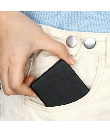 Compact Black Travel Makeup Mirror for Men, Women & Girls - Portable Double-Sided Magnifying Vanity Mirror - Ideal for Purse, Handbag & Pocket - Distortion-Free - Buy Online on SooperMarket.com