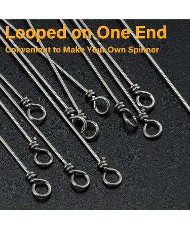 Alwonder 100 Pack Stainless Steel Wire Spinner Baits - Fishing Lure Making Kit for Bass, Trout, Walleye, Salmon, Catfish - 0.023-6.3 - 100 Packs - Buy Online on SooperMarket.com