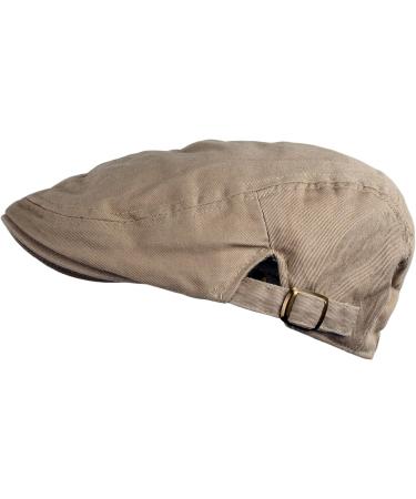 Men's Cotton Flat Cap IVY Gatsby newsboy Hunting Hat - Khaki - Buy Online on SooperMarket.com