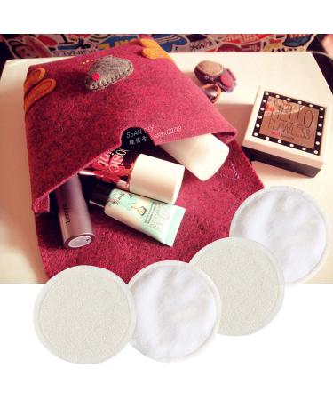 PINOWU 16 Pack Reusable Bamboo Makeup Remover Pads with Laundry Bag - Organic Cotton Rounds for Facial Cleansing - Chemical-Free Bamboo Velour - White - Buy Online on SooperMarket.com
