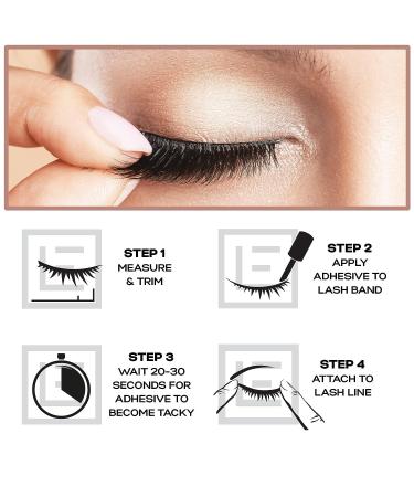 Eylure Luxe Cashmere No. 6 False Lashes with Adhesive - 1 Pair | Long-Lasting Glamorous Eyelashes - Buy Online on SooperMarket.com