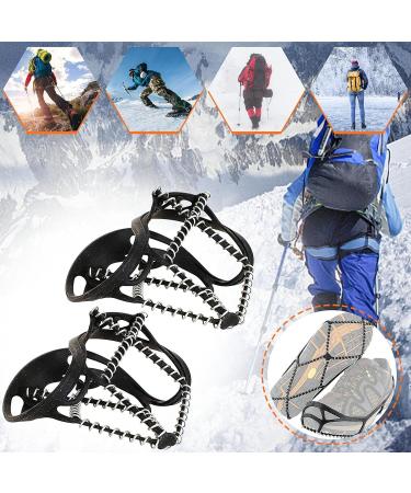 Stainless Steel Mountaineering Crampons - Ice Cleats for Men, Women, Kids - Anti-Slip Traction Snow Grips for Hiking, Climbing, Fishing - Safe Outdoor Gear - Buy Online on SooperMarket.com