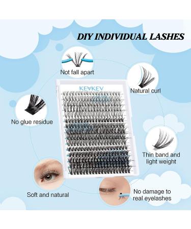 D-Mix 20D+40D+50D Cluster Lashes D Curl 10-18mm - 300 Pcs Individual Eyelash Clusters for DIY Lash Extension - Natural Volume Look - Easy to Apply at Home - Buy Online on SooperMarket.com