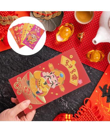 ABOOFAN 24pcs God of Wealth Red Envelope Bag Rabbit Year Envelope Chinese New Year Red Envelope Lucky Money Envelopes Bunny Red Envelopes See Spring Bao Paper Zodiac Bag Chinese Style - Buy Online on SooperMarket.com