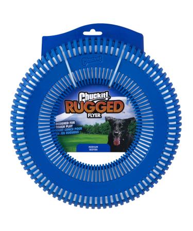 Chuckit! Rugged Flyer Dog Toy Frisbee Throw and Fetch Toy Tug of War Flying Toss Toy for Dogs