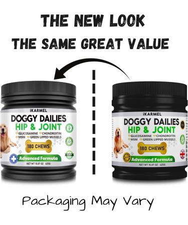 iKarmel Hip and Joint Care Supplements for Dogs - Glucosamine, Chondroitin, Green-Lipped Mussels - Senior to Puppy Treats for Stiff Joints (180 Chews) - Buy Online on SooperMarket.com