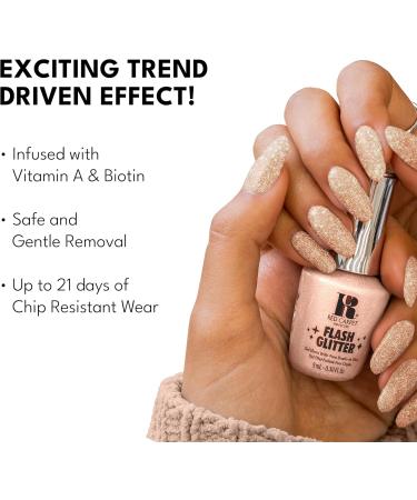 Red Carpet Manicure Flash Glitter Gel Polish | Infused with Vitamin A & Biotin | Glisten While I Glow | Nude Glitter Nail Gel Colour | 0.3 Fl. Oz. - Buy Online on SooperMarket.com