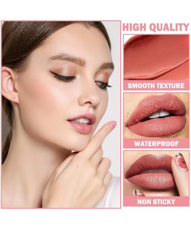 Nude Lipstick Set - 4Pcs Long Lasting Waterproof Matte Velvet Lipsticks for Women (Set B) - Buy Online on SooperMarket.com