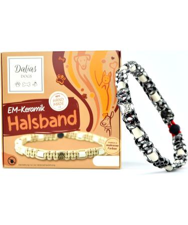 Custom EM Ceramic Collar for Dogs & Cats - Original US Paracord under 20cm in Black & White - Buy Online on SooperMarket.com