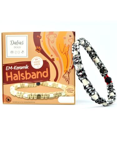 EM ceramic collar for dogs & cats - made to measure EM band original US paracord (41-50 cm black-white) 41-50 cm black-white