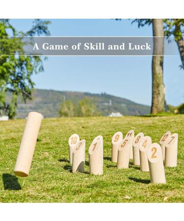 OLSA Wooden Throwing Game Set | Numbered Block Tossing Game with Scoreboard & Carry Bag | Outdoor Backyard Lawn Game for Kids and Adults - Buy Online on SooperMarket.com