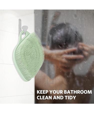 Sndyi Silicone Body Brush - Gentle Exfoliating Leaf-Shaped Shower Scrubber for Sensitive Skin | Foam-Forming Bristles in Firing Green Mint - Buy Online on SooperMarket.com