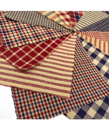 American Heritage Charm Pack Red Blue 6 Cotton Homespun Fabric Squares by JCS - 40+ Precut Squares - Buy Online on SooperMarket.com