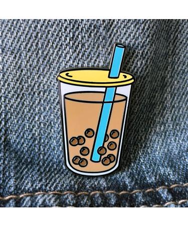 On Point Pins Boba Bubble Tapioca Pearl Milk Tea Brooch Badge Enamel Lapel Pin - Buy Online on SooperMarket.com
