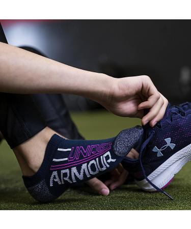 Under Armour Youth Essential 2.0 Lightweight No Show Socks - 6 Pack, Small, Lipstick Pink Assorted - Buy Online on SooperMarket.com