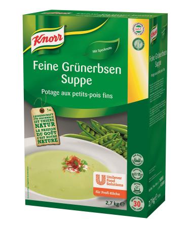 Knorr fine green pea soup dry mix (typical pea taste with a light bacon note) 1 pack (1 x 2.7 kg)