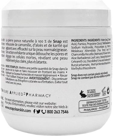 Snap Microfine Exfoliant Facial Scrub for Normal to Oily Skin Contains 100% Natural Pumice and Extracts of Tea Tree Chamomile & Aloe Vera 180ml - Buy Online on SooperMarket.com