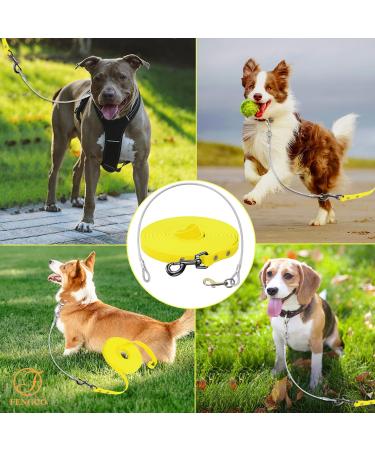 Buy Waterproof Dog Leash - Chew Proof Tie-Out & Training Leash (3m Yellow) | Durable & Reliable for International Shipping - Buy Online on SooperMarket.com