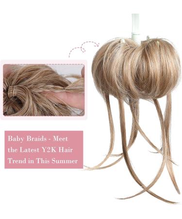 REECHO Super Long Messy Bun Hair Piece in Dark Ash Blonde - Curly Wavy Updo Hair Extensions Scrunchie for Women and Girls - Buy Online on SooperMarket.com