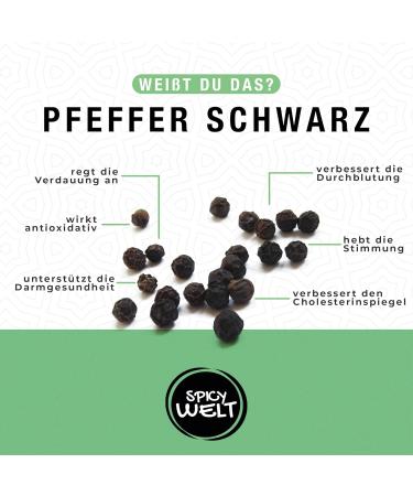 Buy Spicy World Black Pepper Whole - Premium Black Peppercorns for Mill 250g | International Shipping Available - Buy Online on SooperMarket.com