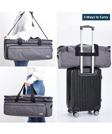NICOGENA Double Layer Carrying Case for Cricut Explore Air 2 & Maker - Grey | Mat Pocket & Large Front Pockets for Tools & Supplies - Buy Online on SooperMarket.com