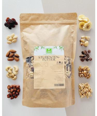 Buy Student Food Ready-Made Snack - Green Essence Nut Mix (1 kg) | Walnuts Hazelnuts Cashews Almonds & Banana Chips - International Shipping - Buy Online on SooperMarket.com