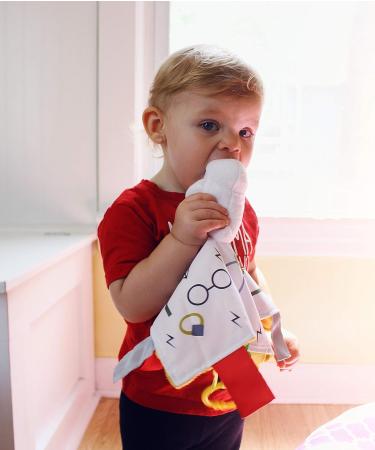 Baby Jack & Co Wizard Lovey Owl Tag Toy for Babies - House Colors - Soft & Safe - Ideal Baby Toy & Muggle Gift - Buy Online on SooperMarket.com