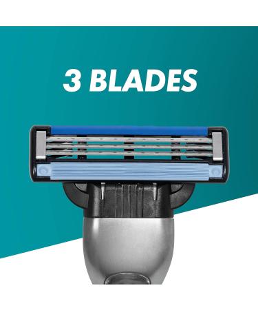 Gillette Mach3 Men's Razor + 12 Razor Blade Refills - Smooth Shave with 3 Blades - Buy Online on SooperMarket.com