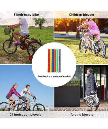 SANNIX 84pcs/7 Sets Bicycle Spoke Skins Wraps - Reflective Wheel Decoration for Kids Road Mountain Bike - Buy Online on SooperMarket.com
