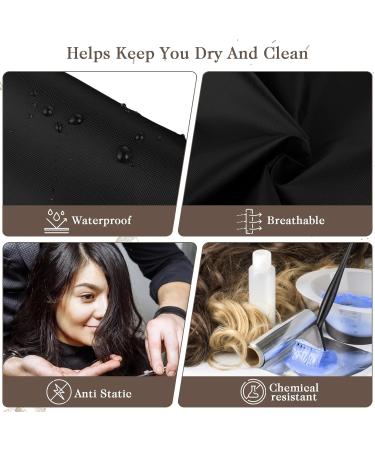 Professional Short Barber Cape - Waterproof Nylon Hair Cutting & Dye Apron for Unisex - Salon Styling & Shampoo Cape (Black - Buy Online on SooperMarket.com