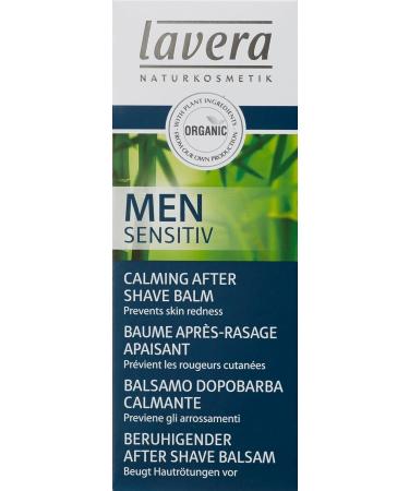Lavera Men Sensitiv Aftershave Balm with Organic Bamboo & Aloe Vera 50ml - Soothes Sensitive Skin, Prevents Redness - Vegan & Organic - Buy Online on SooperMarket.com