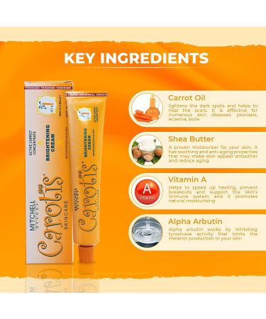 Carotis Skin Brightening Cream | 1.7 Fl oz | Dark Spot Remover for Face, Body & Private Areas | Hyperpigmentation Treatment with Carrot Oil, Alpha Arbutin & Shea Butter - Buy Online on SooperMarket.com