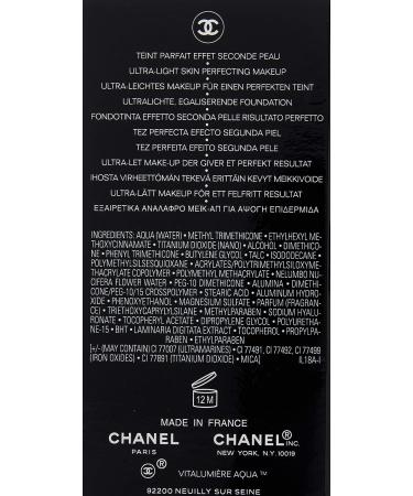 Chanel Vitalumiere Aqua Ultra-Light Skin Perfecting Makeup SPF 15-30ml - Shade 22 Beige Rose - Buy Online on SooperMarket.com