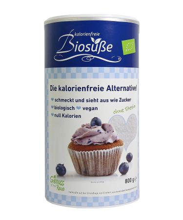Sugar substitute calorie-free organic sweetener - pure organic erythritol - organic vegan zero calories (1 x 800 g) 800 g (1 pack)
