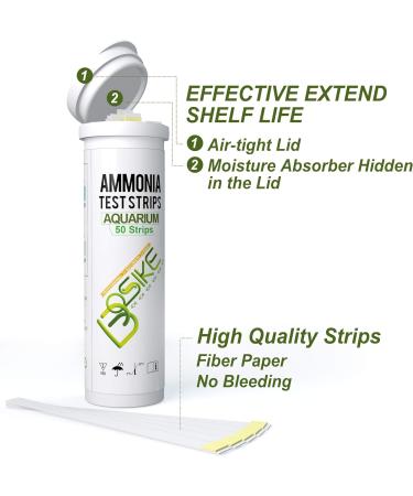 BOSIKE 50 Ammonia Test Kit - 2 in 1 Freshwater & Saltwater Nitrate Testing | Essential Aquarium Accessories for International Shipping - Buy Online on SooperMarket.com