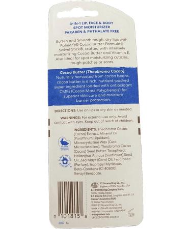 Unisex Palmer's Cocoa Butter Formula Swivel Stick - Moisturizing Chap Stick (1 pcs) - SKU# 1788721MA | International Shipping Available - Buy Online on SooperMarket.com
