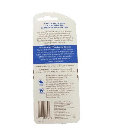 Palmer's Cocoa Butter Formula with Vitamin E Swivel Stick 2 Pack - .5 oz | Moisturizing Natural Skincare for Dry Skin | Shop Internationally - Buy Online on SooperMarket.com