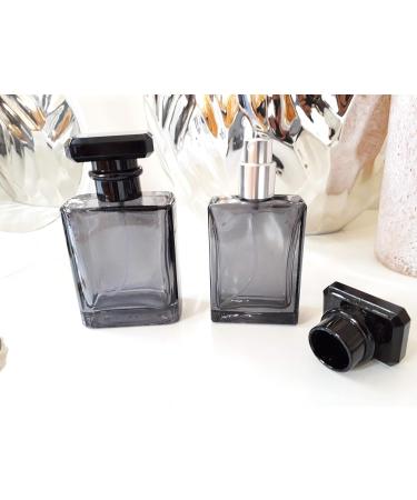 Z nitude Glassworks 50ml Rectangular Empty Glass Perfume Spray Bottle - Transparent Grey - Best for Travel & Essential Oils - Buy Online on SooperMarket.com