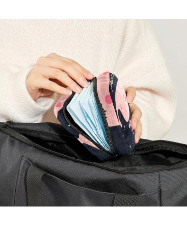 Kiss Me Pink Whale Sanitary Napkin Storage Bag | Menstrual Cup Pouch | Nursing Pad Holder | Tampon Bags | Portable Period Bag - Multi-colored - Buy Online on SooperMarket.com