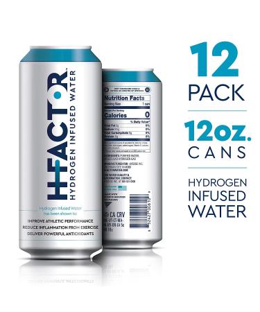 H Factor Hydrogen Water Can (12 Pack) - Premium Molecular Hydrogen Infused Water - Buy Online on SooperMarket.com