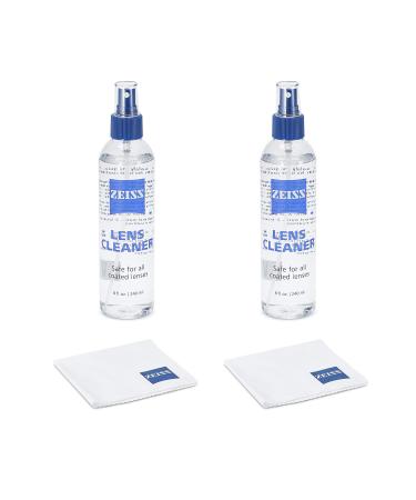 4 Pack Zeiss Lens Cleaner Spray 8 Oz Bottles for Glasses Camera Laptops Cellphones (32oz) + 4 Microfiber Cleaning Cloths (4)