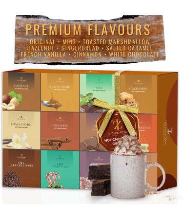 Hot Chocolate Gift Set - 12 Pack Premium Hot Chocolate Drinks with Various Flavours Selections - Luxury Hot Chocolate Gift Set for Kids and Adult - Buy Online on SooperMarket.com