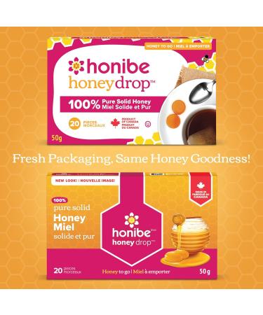 Honibe Honey Drops | 100% Pure Honey | Solid Honey Sweetener | Soothes Sore Throat | Pack of 12 20 Drops per Pack (240 Drops) - Buy Online on SooperMarket.com
