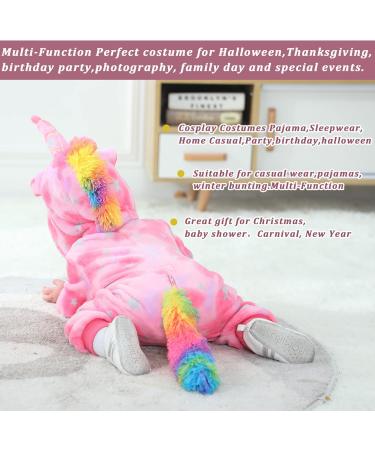 Doladola Baby Flannel Unicorn Hooded Romper | Toddler Jumpsuit 18-24 Months - Buy Online on SooperMarket.com
