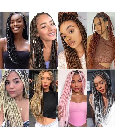 Xusuperb 20 Ombre Pre-Stretched Braiding Hair - Soft Yaki Kanekalon Extensions (T1B/30/27#) - 6 Packs for Easy Braids - International Shipping Available - Buy Online on SooperMarket.com
